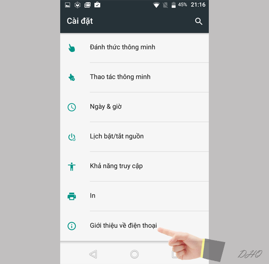 Chọn giới thiệu về điện thoại